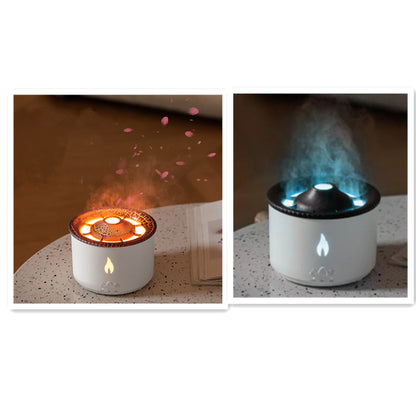 Two-Color Spray Round Volcano Humidifier