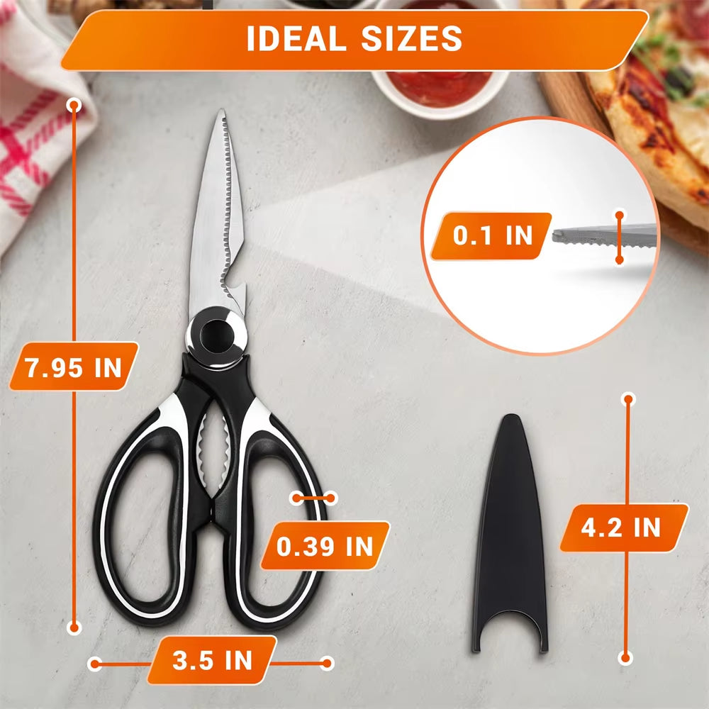  Kitchen Shears with Cover Scissors 