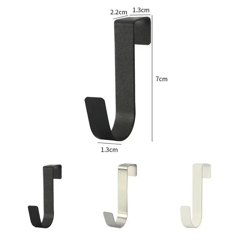 2Pcs S-Shaped Metal Hook For Bathroom, Kitchen Or Bedroom Doors