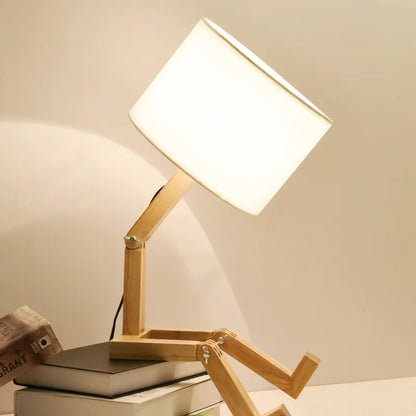 Adjusted Robot Shape Bedroom Table Lamp