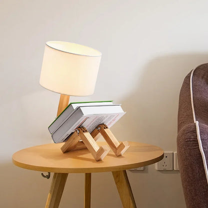 Adjusted Robot Shape Bedroom Table Lamp