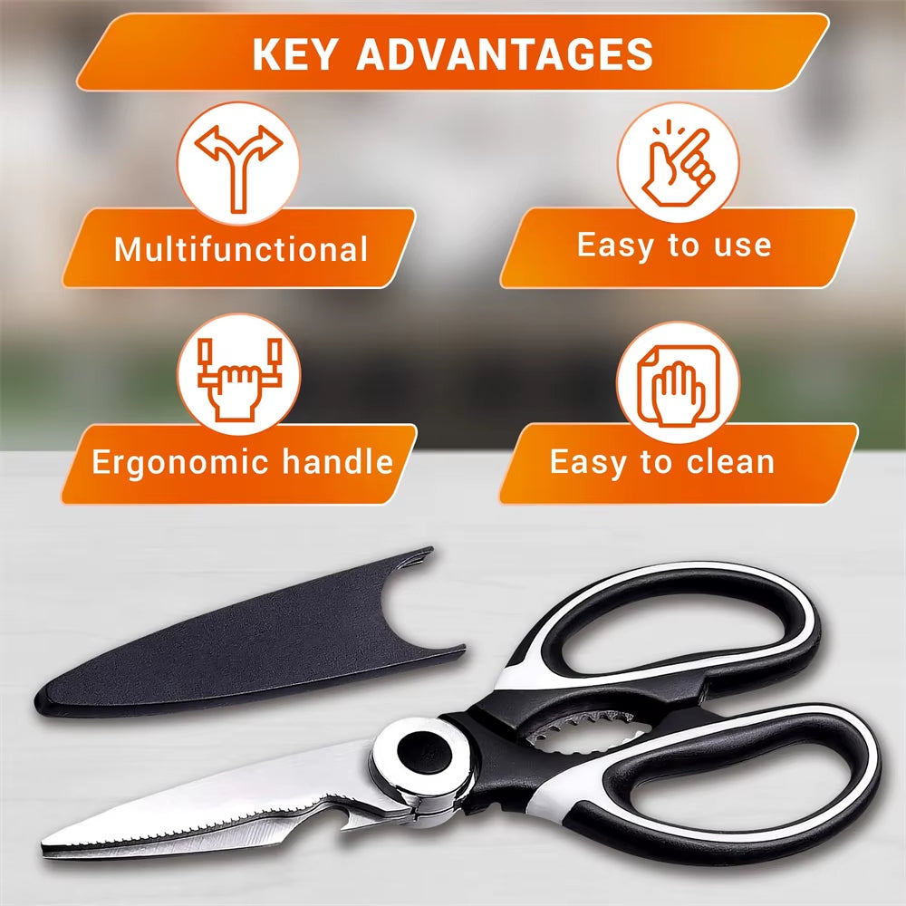  Kitchen Shears with Cover Scissors 