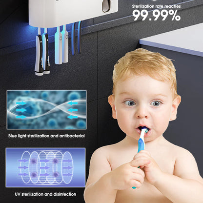 Smart UV Toothbrush Sanitizer Holder For Bathroom