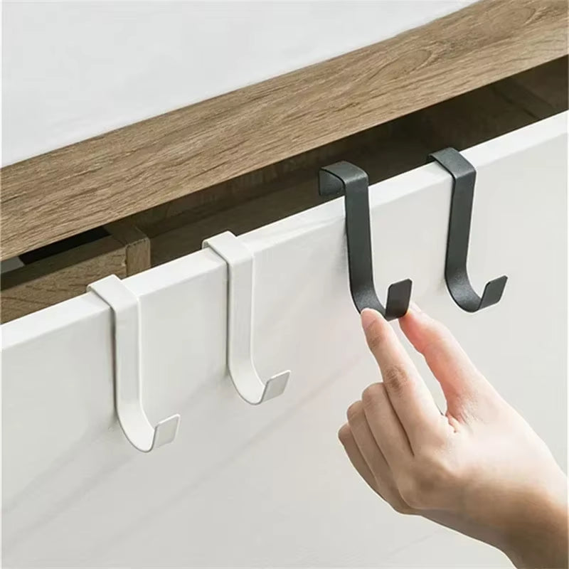 2Pcs S-Shaped Metal Hook For Bathroom, Kitchen Or Bedroom Doors