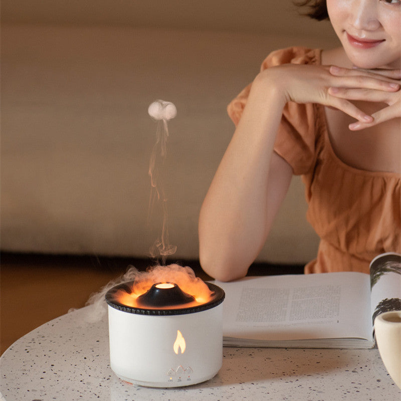 Two-Color Spray Round Volcano Humidifier